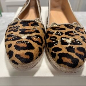 Charlotte Olympia New in Box Leopard Print “Capri Cats” espadrille shoes